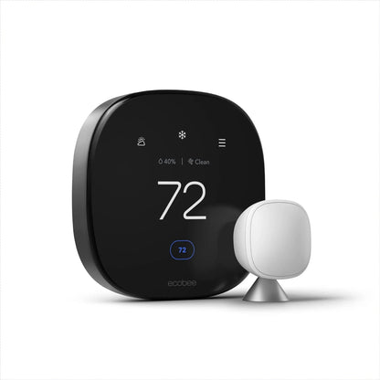 Ecobee EB-STATE6P-01 Smart Thermostat Premium Wi-Fi Thermostat 1.0/6P, 1-1/48 in D Outside x 4-1/12 in OAW x 4-1/12 in H Outside