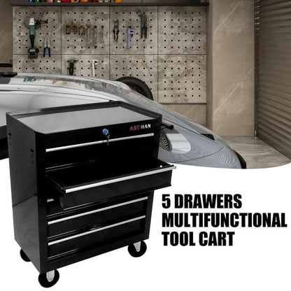 ARTMAN 5 Drawer Rolling Tool Chest, Tool Storage Cabinet with Wheels and Drawers for Garage Warehouse