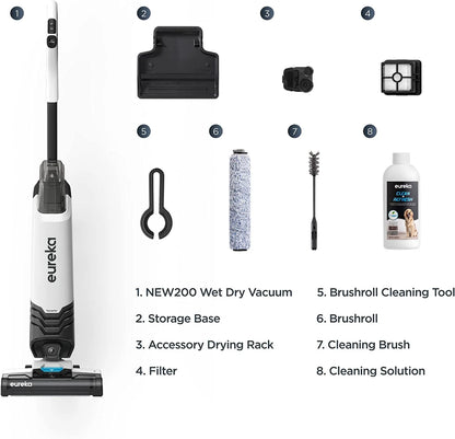 Eureka All in One Wet Dry Vacuum Cleaner and Mop for Multi-Surface Lightweight Self-Cleaning System