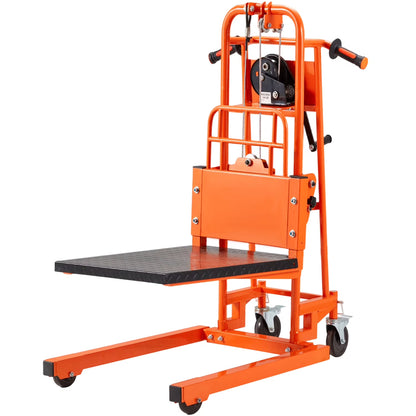 AECOJOY Hydraulic Material Lift Pallet Truck 500 Lbs,Lift Table Cart,32" Max Lift Height Pallet Truck Jack with Lockable Swivel Casters - Ideal for Warehouse, Workshop and Garage Use
