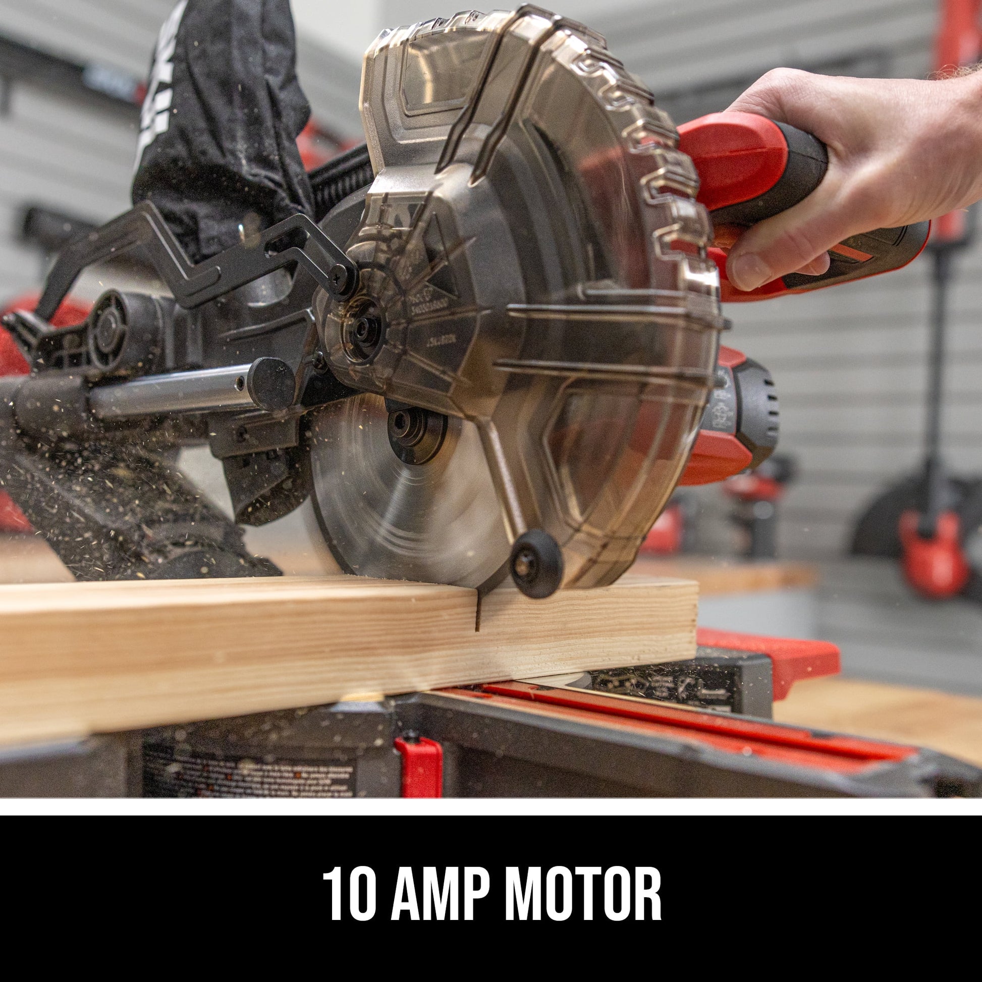 SKIL MS6316-00 10 Amp 7-1/4" Single Bevel Miter Saw with Compact Rail System & LED Shadow Line