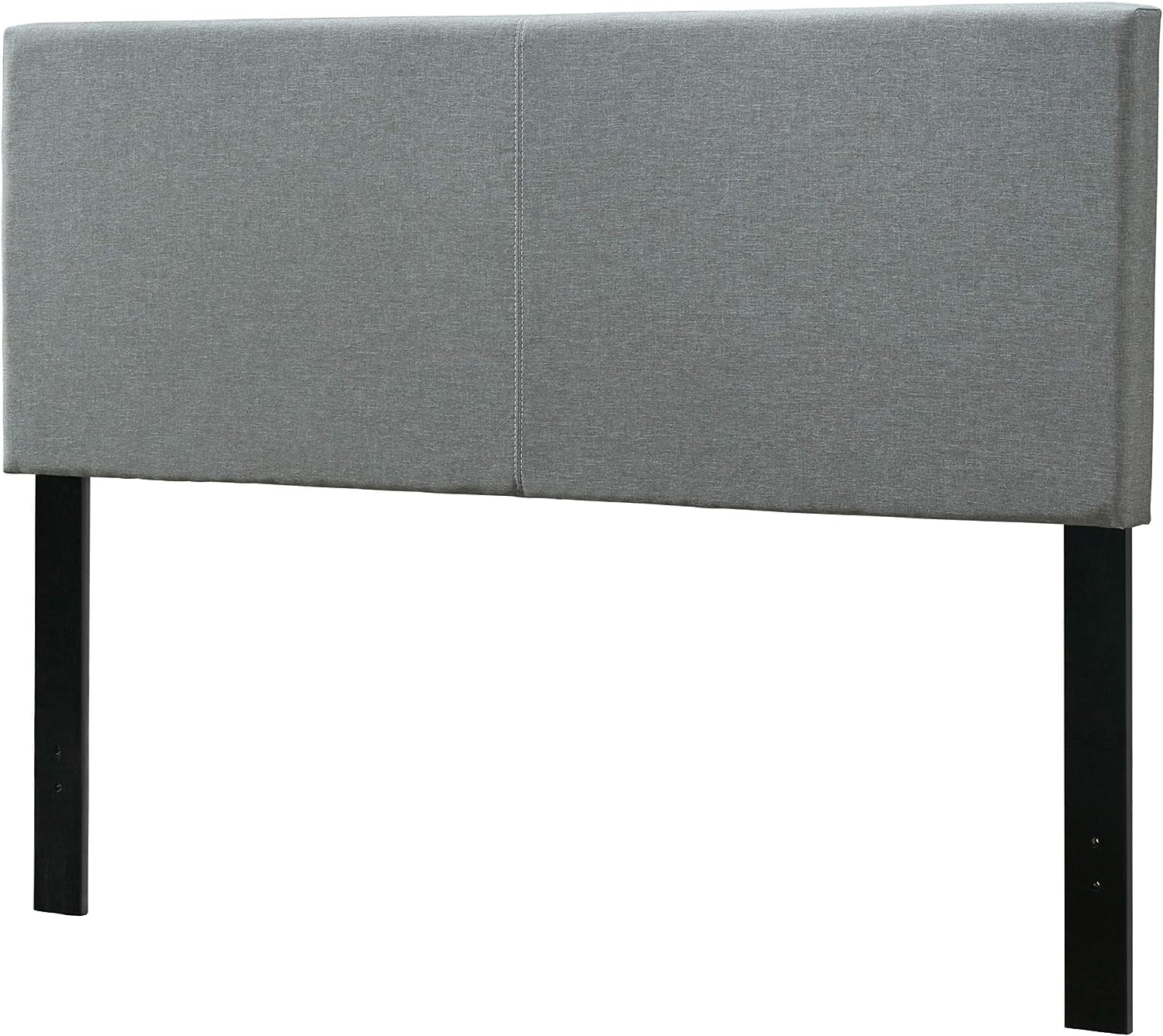 DG Casa Kelly Upholstered Panel Bed Frame with Storage, Queen Size, Gray