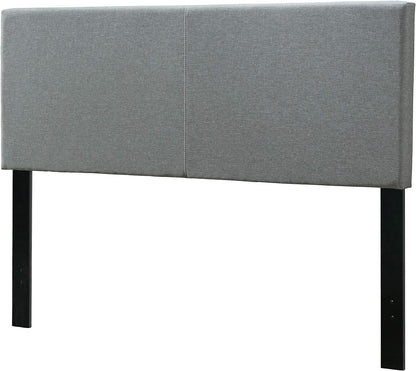 DG Casa Kelly Upholstered Panel Bed Frame with Storage, Queen Size, Gray