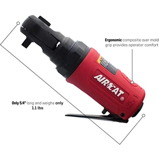 AirCat 1/4" Stubby Ratchet