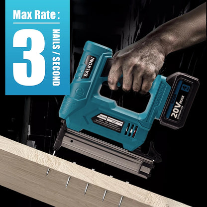 BALKONI 18 Gauge Cordless Finish Nail Gun,F10-F32 MAX, with 2*1500 mAh Battery and A Charger, 1000 Piece F30 Nails