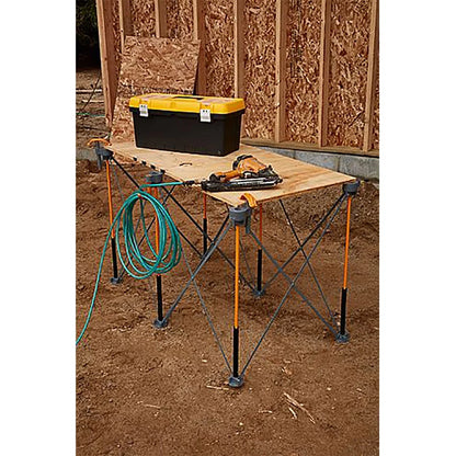 CK6S 30 in. x 24 in. x 48 in. Steel Centipede Work Support Sawhorse with Accessories