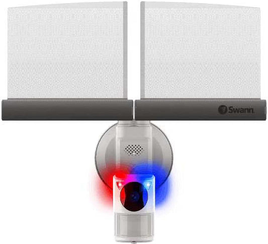 Swann Wi-Fi 1080p Weatherproof Slimline Floodlight Camera, Color Night Vision, Heat Motion-Sensing, 2-Way Talk