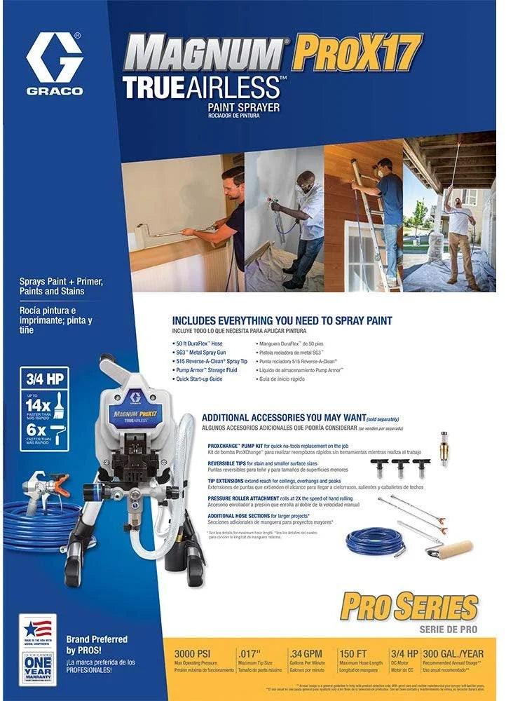 Graco 17G177 Magnum ProX17 Stand Paint Sprayer
