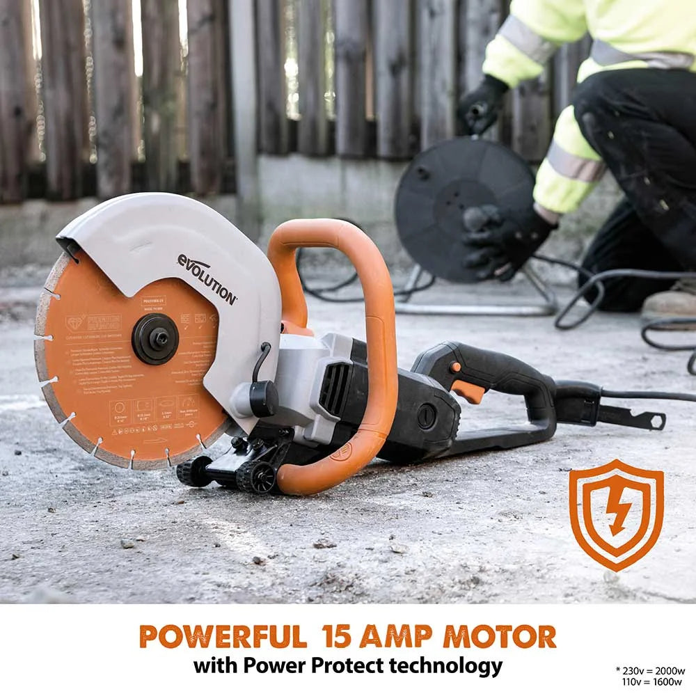 Evolution R255Evolution R255DCT 15A 120V, 10 in. Electric Concrete Cut-Off Power Saw