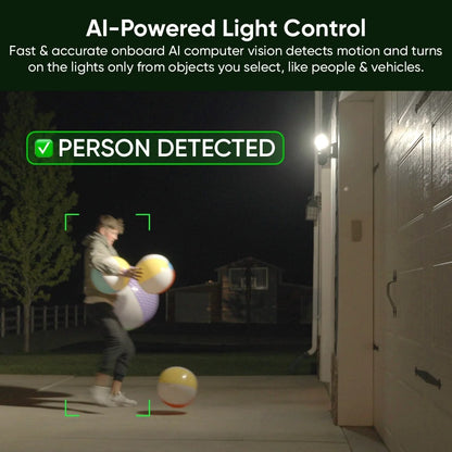 Wyze - Floodlight Camera Pro, 3000 Lumen LEDs, 180 in. Wide View, 2k HD Outdoor Wi-Fi Floodlight Home Security Camera - Black