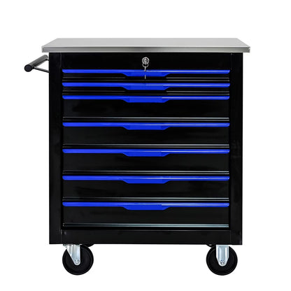 Maritcute 7-Drawer Rolling Tool Chest | Mobile Storage Cabinet with Interlock System for Workshops and Garages