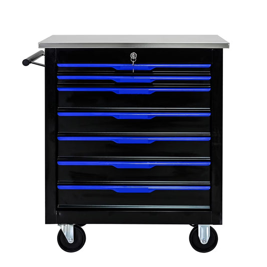 Maritcute 7-Drawer Rolling Tool Chest | Mobile Storage Cabinet with Interlock System for Workshops and Garages