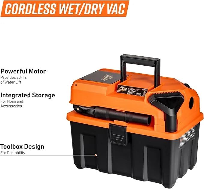 Armor All 2.5-Gallon 20V Cordless Wet Dry Vacuum - DVTB202 0902