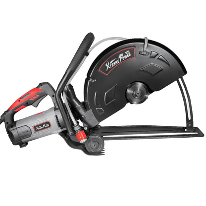 XtremepowerUS 14" Electric Concrete Saw, 2600W/15A Motor, Circular Saw Cutter With 5" Cutting Depth, Wet/Dry Disk Saw Cutter Includes Water Line, Pump For Stone, Brick, Porcelain, Concrete