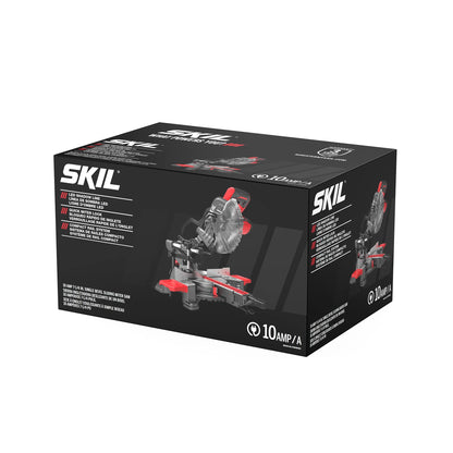 SKIL MS6316-00 10 Amp 7-1/4" Single Bevel Miter Saw with Compact Rail System & LED Shadow Line