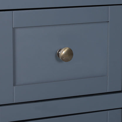 VEIKOUS Buffet Sideboard Storage Cabinet Kitchen Freestanding Cupboard Buffet Server for Dining Room, Dark Blue