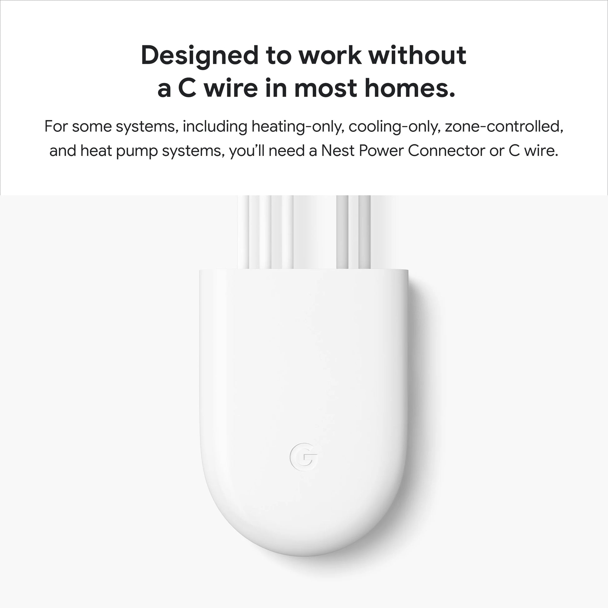 Google Nest Thermostat - Smart Programmable Wi-Fi GA01334-US - Snow
