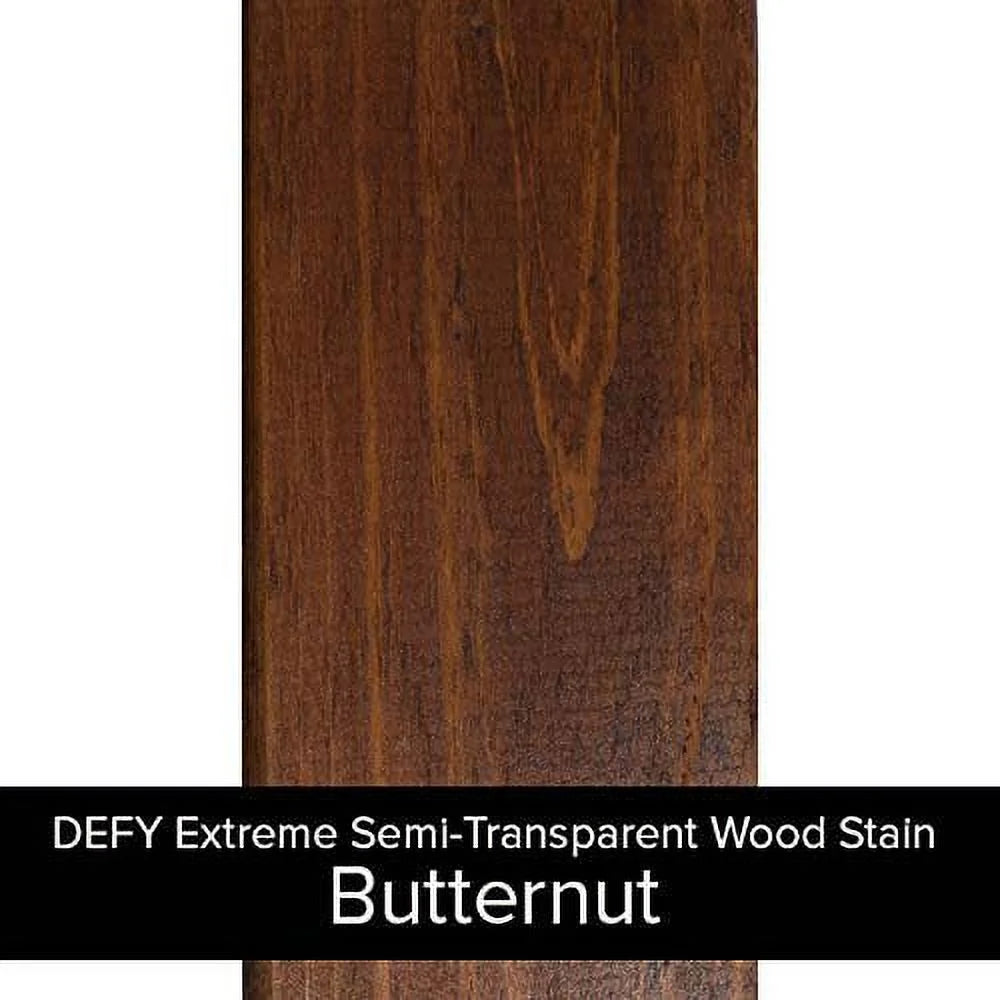 DEFY Extreme Wood Stain and Sealer in One - 5 Gallon Semi-Transparent Waterproof Coating for All Wood Types - Butternut