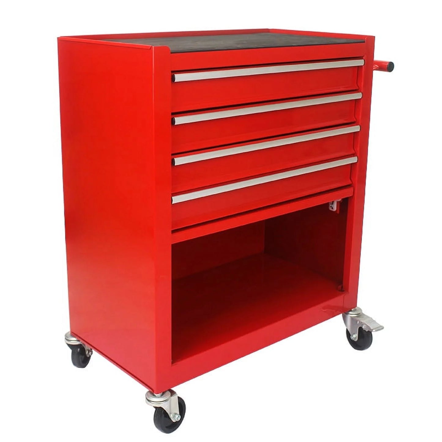 Noaman 4-Drawer Rolling Tool Cart w/Lockable Interlock System - Steel Mechanic Tool Chest for Garage & Workshop