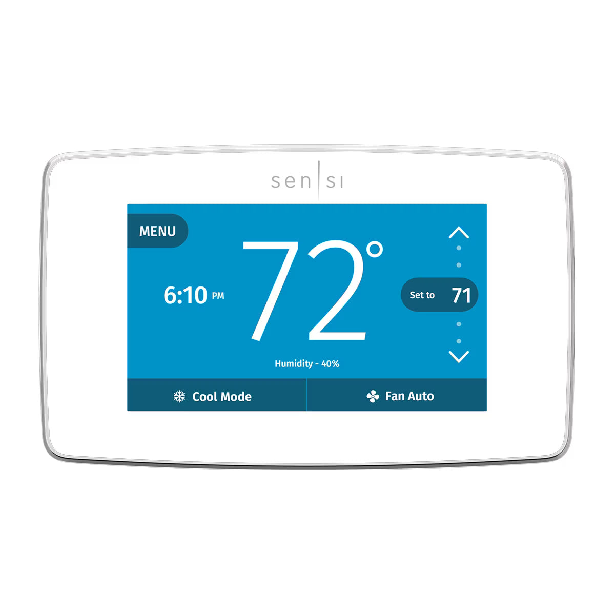 Emerson Sensi Touch Smart Programmable Wi-Fi Thermostat, C-Wire Required-Black