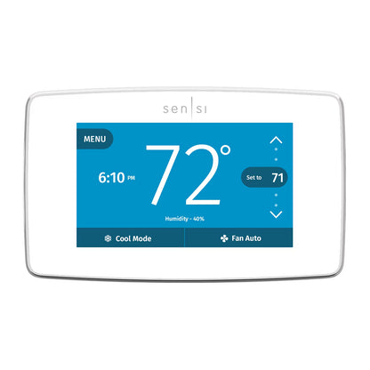 Emerson Sensi Touch Smart Programmable Wi-Fi Thermostat, C-Wire Required-Black
