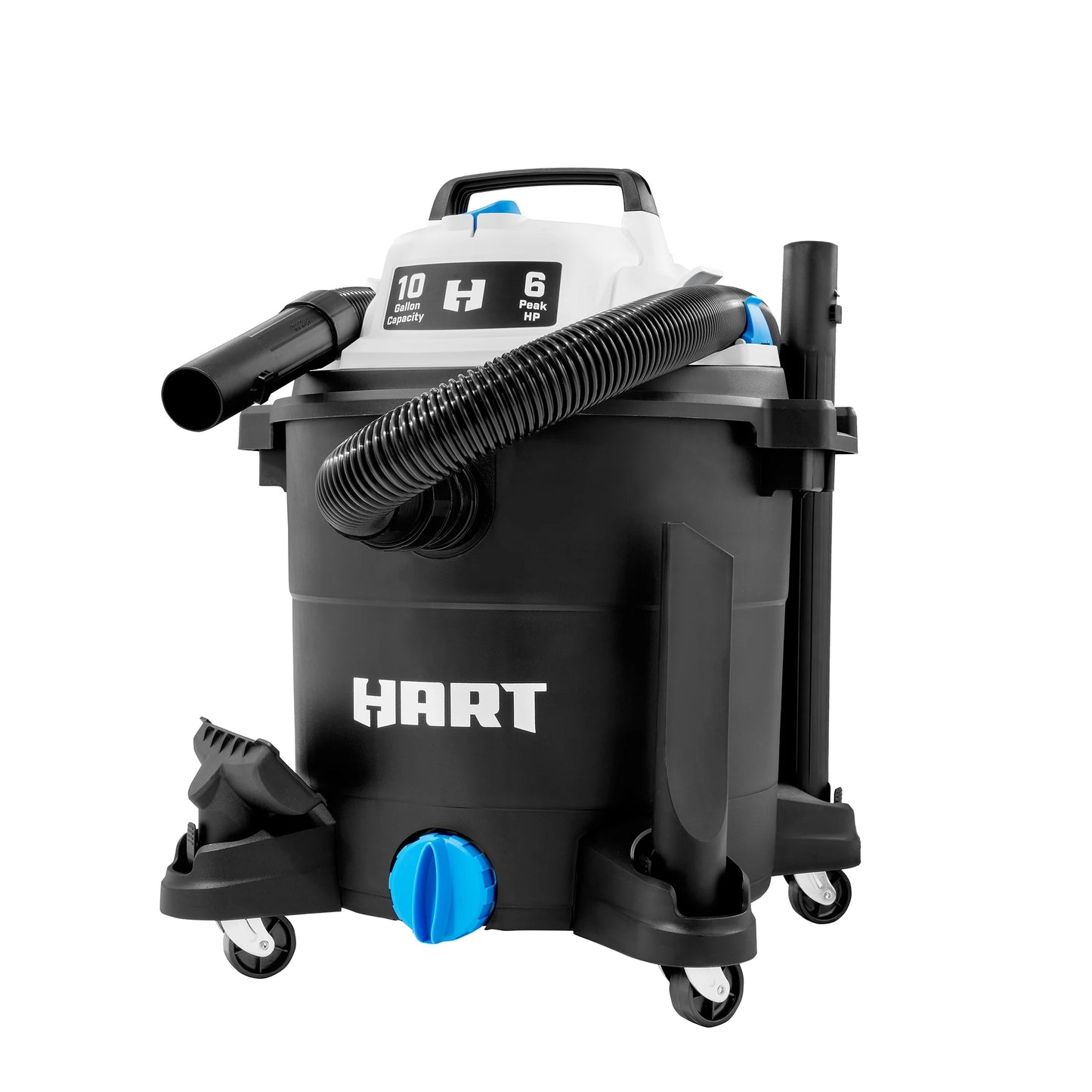 HART 10 Gallon 6 Peak HP Poly Wet/Dry Vacuum, VOC1012PF 3702