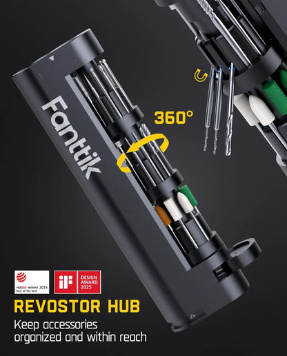 F2 Master Cordless Rotary Tool Kit 4V, 25000 RPM, 5 Speeds, 35 Accessories, Power Tool for , Polishing, Drilling, Carving