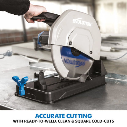 Evolution S355CPSL: Metal Cutting Chop Saw With 14 in. Mild Steel Blade