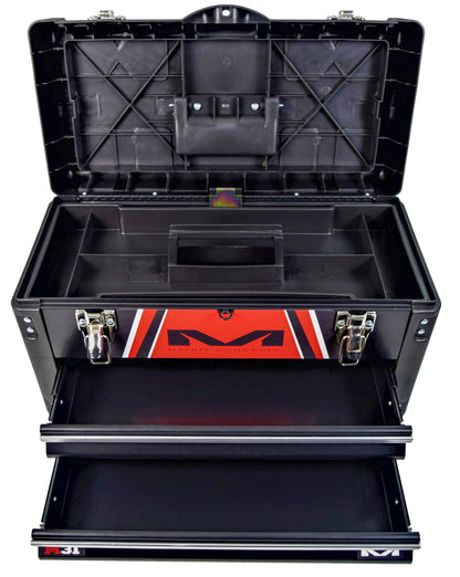 Matrix Concepts M31 Worx 2 Drawer Portable Tool Box (Black/Red) M31-402