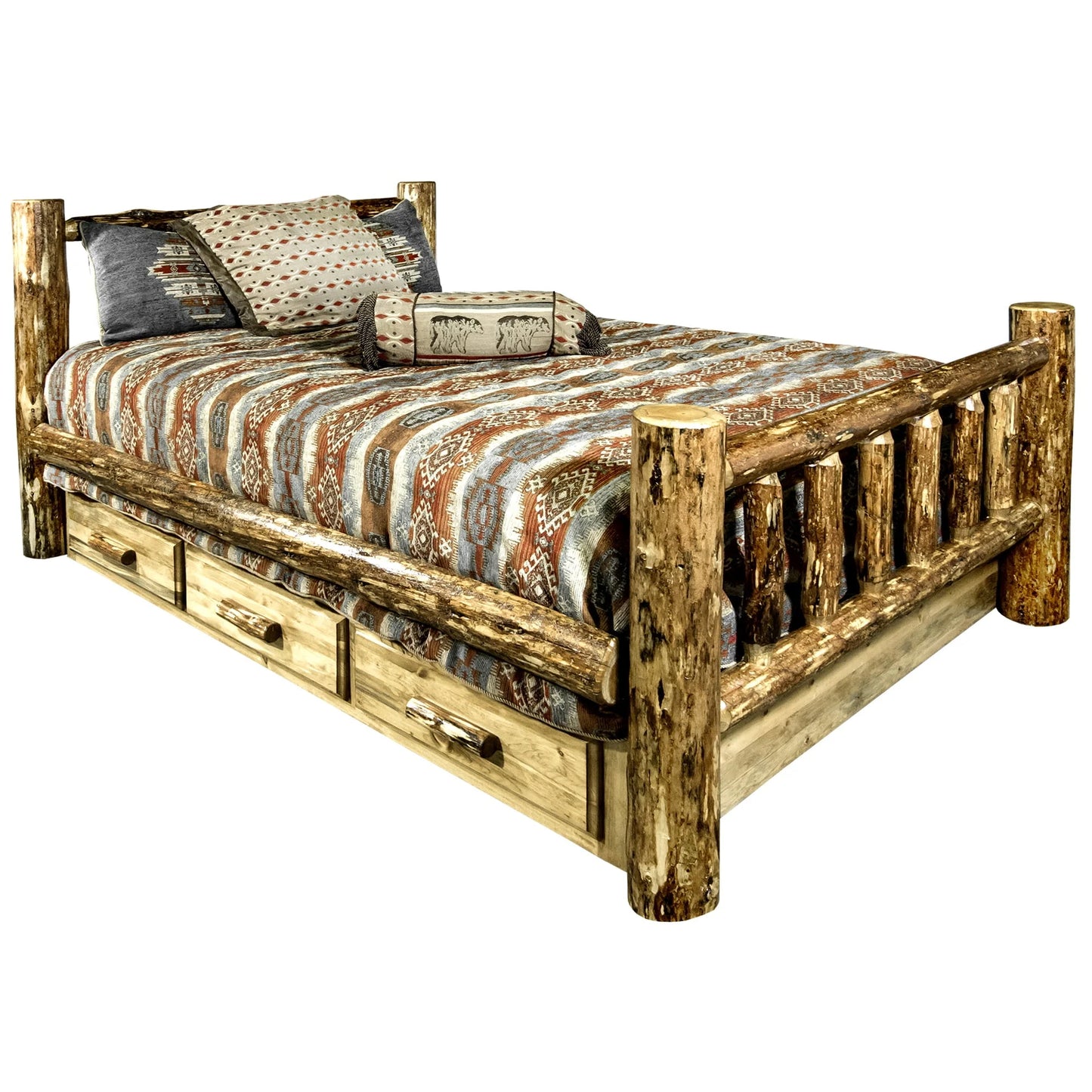 Glacier Country Collection Queen Bed w/Storage