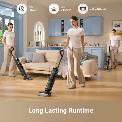Dreame Cordless Wet/Dry Vacuum Cleaner, Dual-Edge Brushes, 600ml water tank, Self-Propulsion, K20