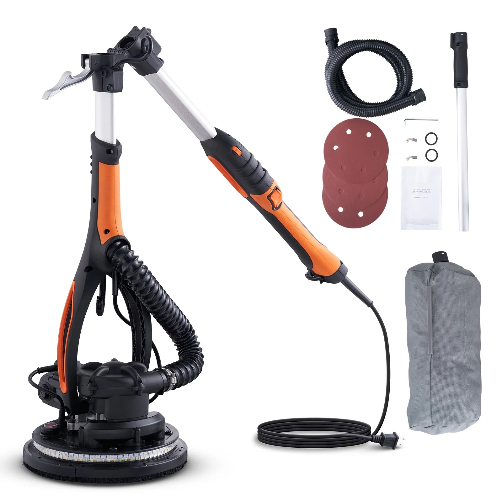 SKYSHALO Drywall sander 900W brush motor 800-1800RPM variable speed and self-priming function