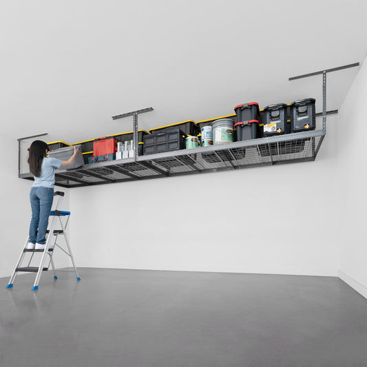 SafeRacks Super Duty 4 ft x 8 ft Overhead Garage Storage Rack and Accessories Kit, 2-pack