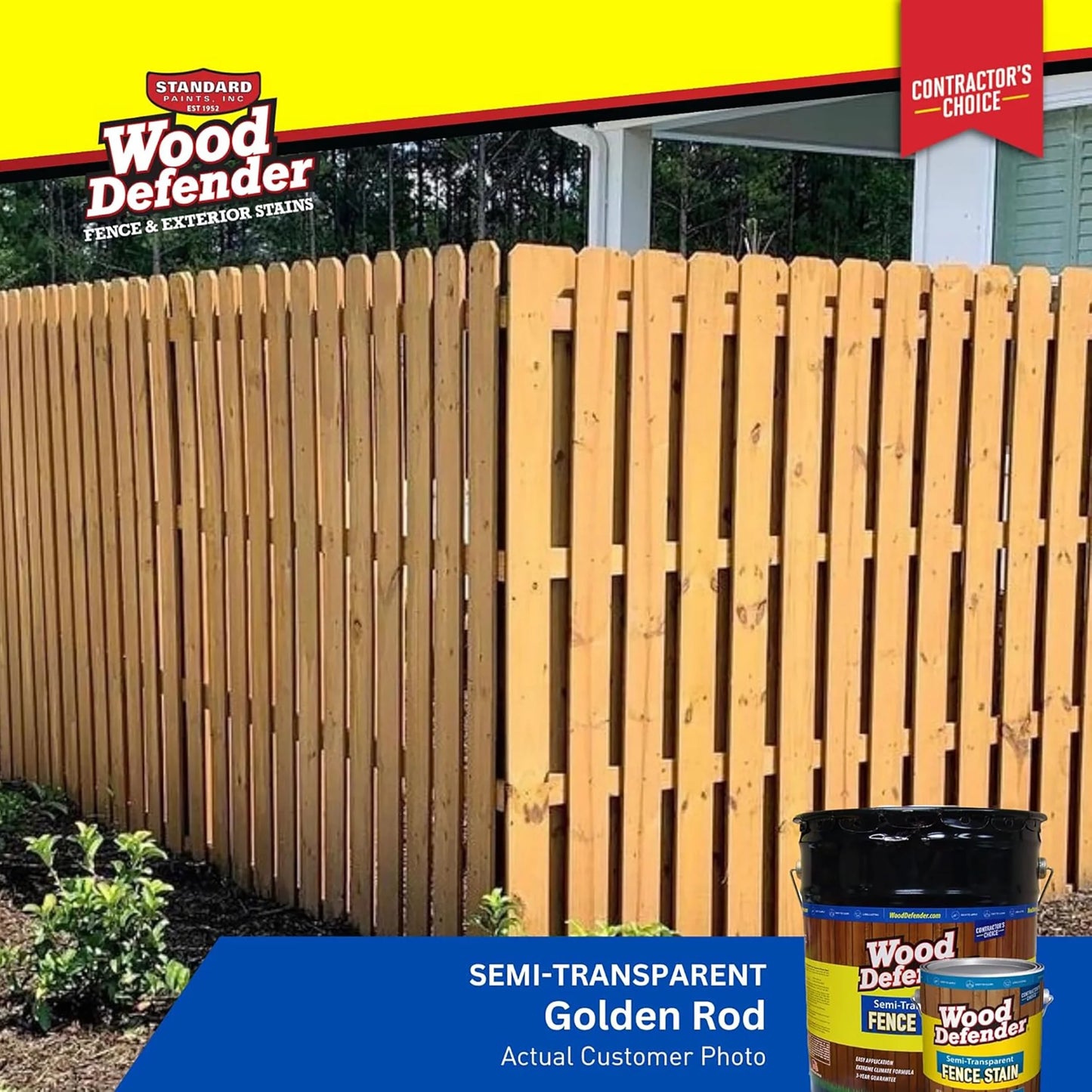 Wood Defender Semi-transparent Fence Stain GOLDEN ROD 5-gallon