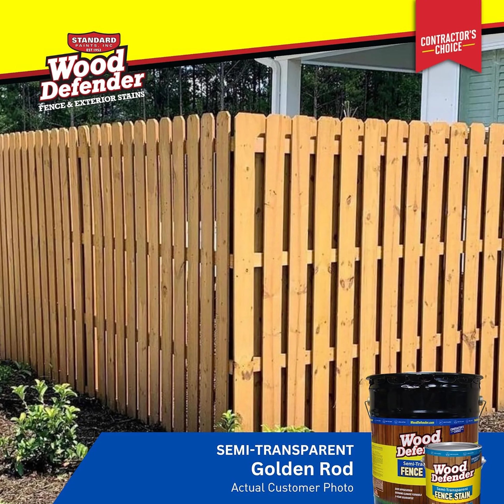 Wood Defender Semi-transparent Fence Stain GOLDEN ROD 5-gallon