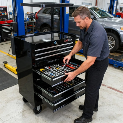 ARTMAN 7 Drawer Tool Rolling Storage Cart ,Tool Boxes Tool Chest with Wheels and Drawers for Garage Workshop Warehouse