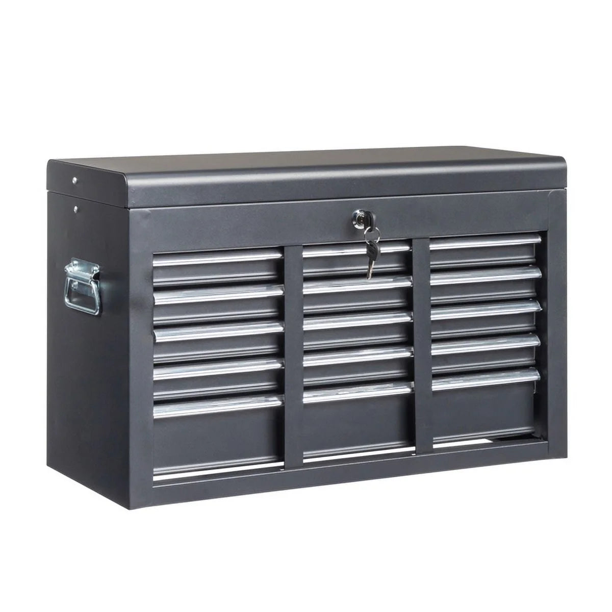 Heavy-Duty Steel Tool Box with 5 Drawers - 24" Black Rolling Tool Chest Cabinet for Garage & Workshop (Lockable, 150lb Capacity)