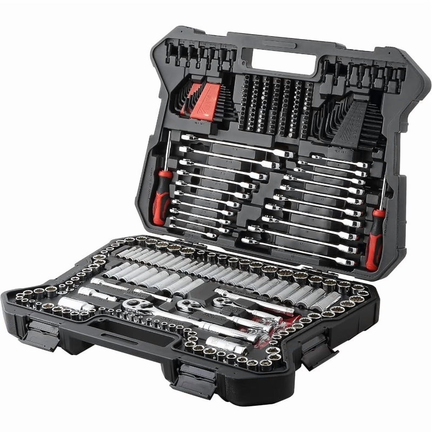 Tool Box 303-Piece Mechanics Tool Set and Socket Set, Professional, SAE/Metric