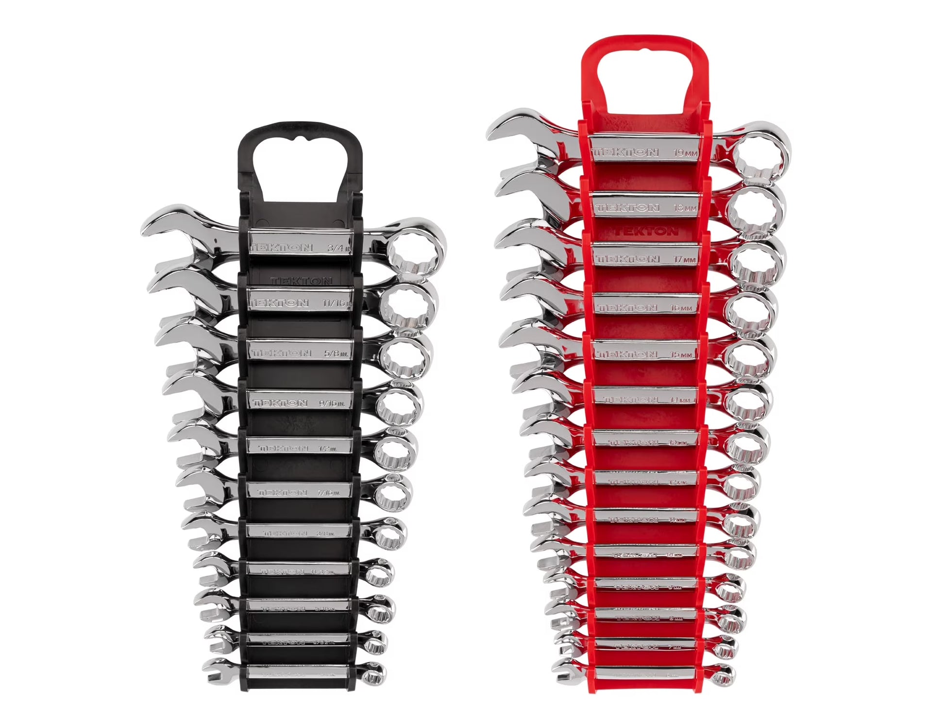 TEKTON Stubby Combination Wrench Set with Holder, 25-Piece (1/4 - 3/4 in., 6 - 19 mm) | WCB92403