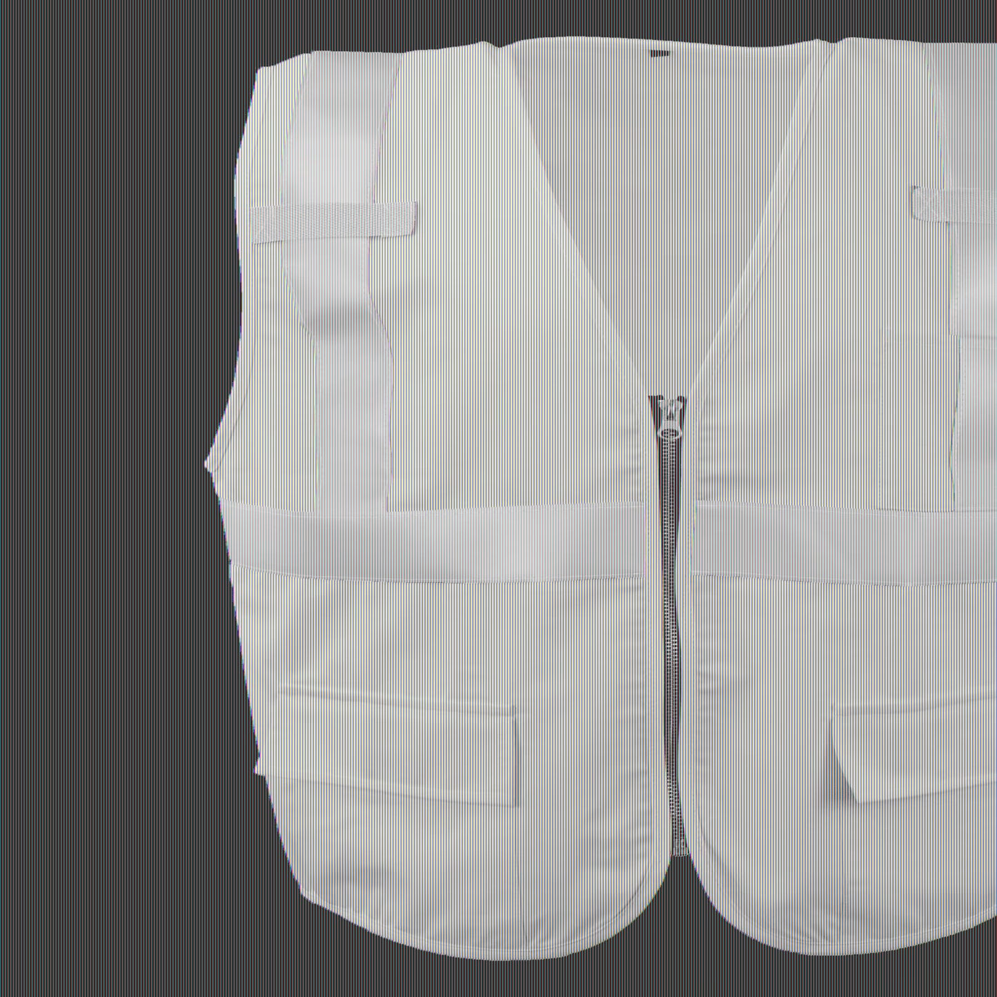 Ironwear 1255 Class 2 Flame-Resistant Safety Vest w/Zipper & Radio Tabs