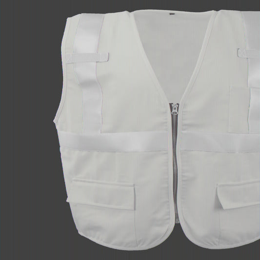 Ironwear 1255 Class 2 Flame-Resistant Safety Vest w/Zipper & Radio Tabs