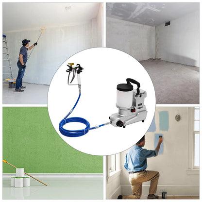 High-Pressure Airless Paint Sprayer, 1600W Copper Motor with 850rpm, 84.54Oz/min Flow Rate & 120MPa Pressure, 0.66Gal Hopper, 16.4ft Hose, Ideal for Furniture/Walls/Fences