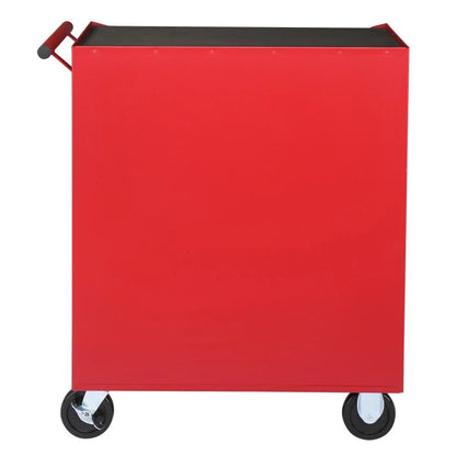 IVV 4-Drawer Rolling Tool Chest w/Lock & Key, Tool Storage Cabinet with Universal Wheels, Anti-Scratch Liners, Tool Organizer Box for Garage, Warehouse & Repair Shop, Red