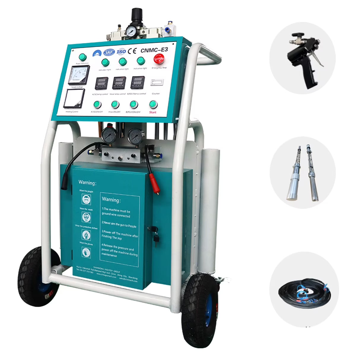 Pneumatic PU Foam Spray Machine 110V 3.5Kw High Power Polyurethane Insulation Spray Machine,Polyurethane Foam Sprayer for Wall and Roof Insulation Spray