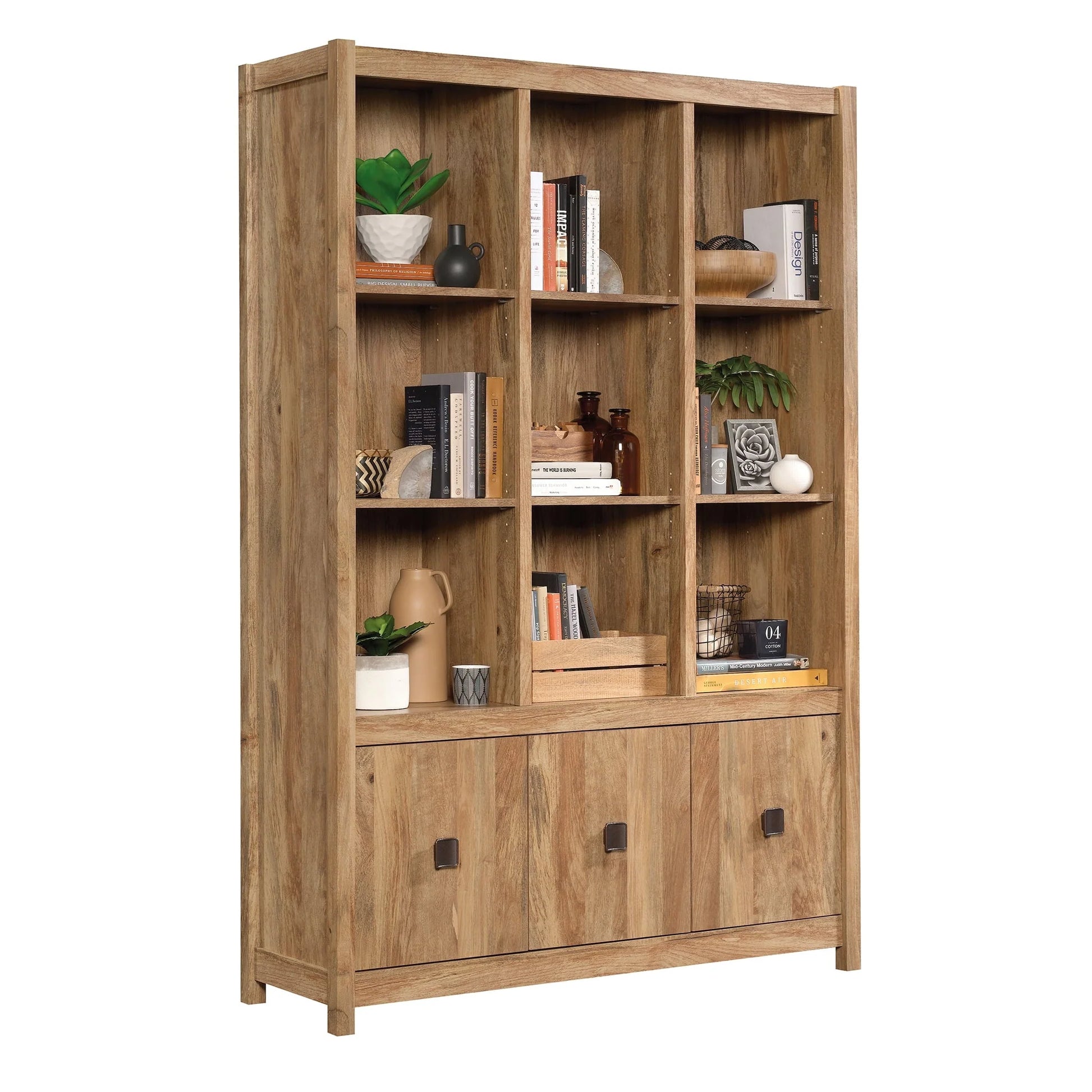 Sauder Cannery Bridge Bookcase Storage Wall Unit, Sindoori Mango Finish