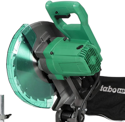 Metabo HPT 10-Inch Compound Miter Saw, Single Bevel, 15-Amp Motor, 0-52 Miter Angle Range, 0-45 Bevel Range, Large Table, 10" 24T TCT Miter Saw Blade C10FCGS
