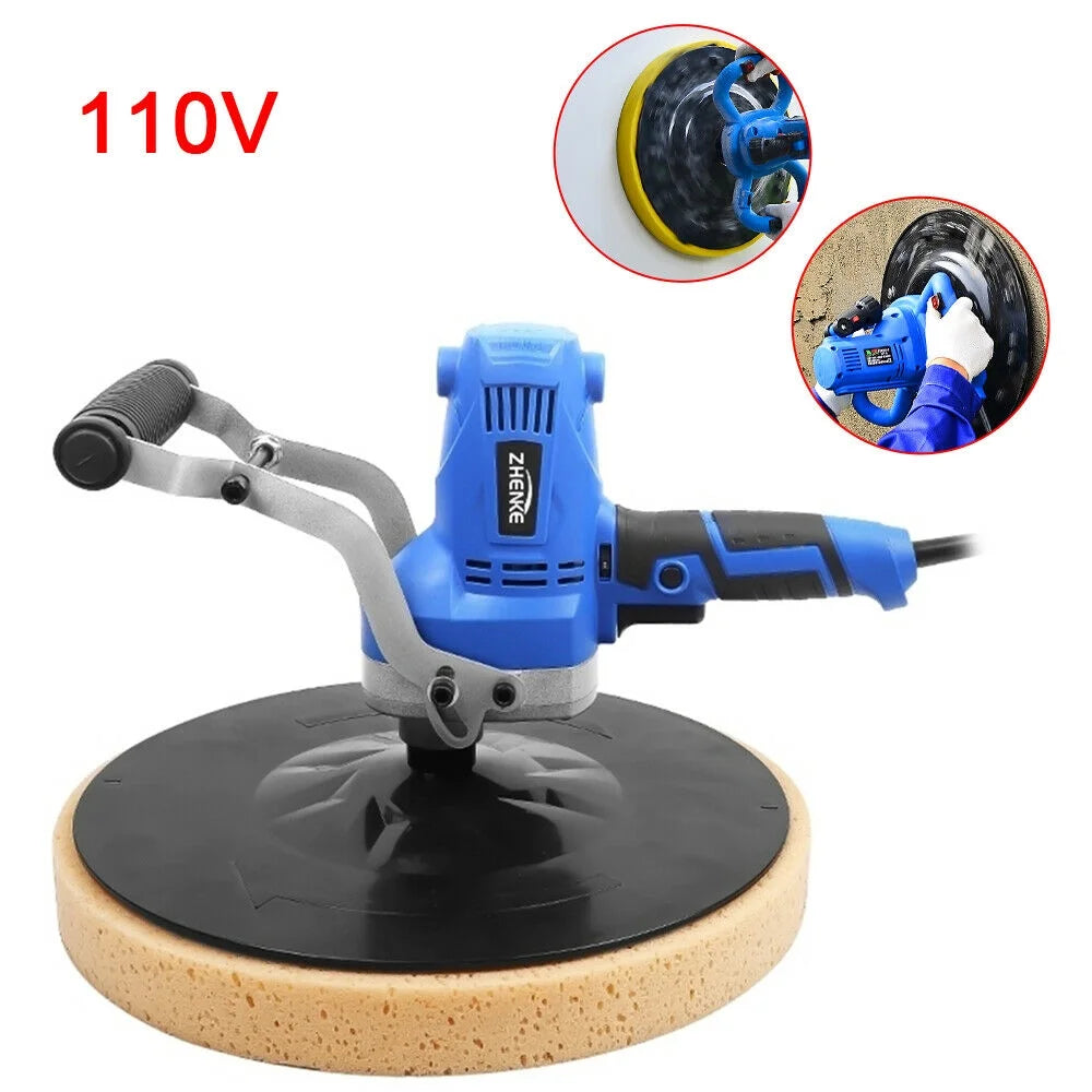 Fetcoi 850W Handheld Drywall Sander, Electric Wall Sander Smoothing Polishing Machine 1-4 Adjustable Speed for Concrete Cement Mortar (Blue)