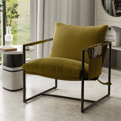 AUSTUFF Sling Accent Chairs for Living Room Storage Bag Chair, Grass green