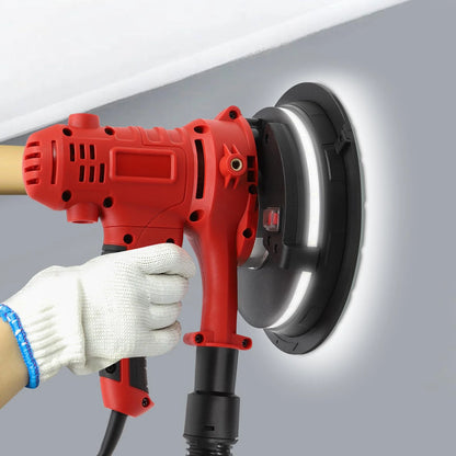 ChicHomey LED Light Equipped Orbital and Drywall Sander, 1200W, 7in Grinding Disc, 78.7in Hose, Adjustable Handle for Enhanced Comfort and Control