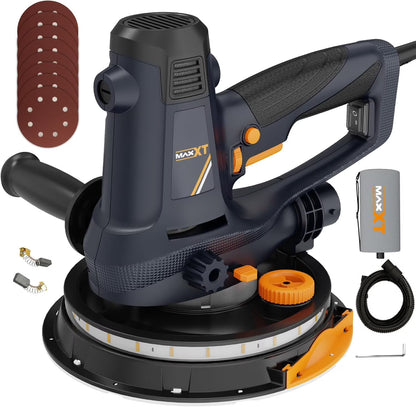 Handheld Drywall Sander 810W, Electric Sander for Walls,Rough and fine Sanding, 1500-2800RPM Variable Speed, Upgraded Pad, Adjustable Suction, Self-Dust-Extraction (120, Volts)